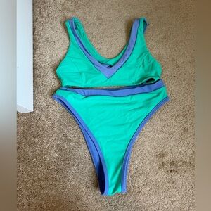 Stylish Green and Blue Bikini